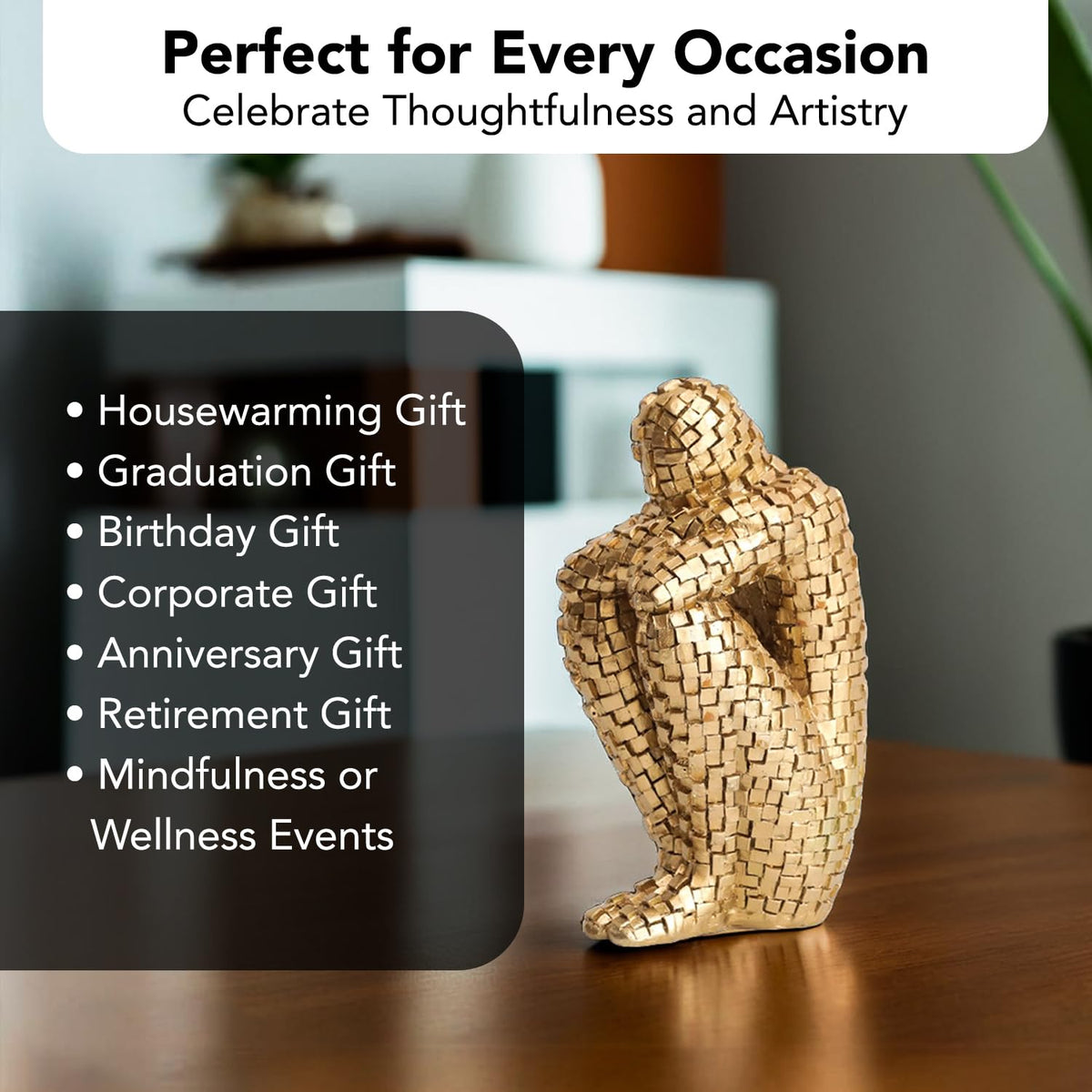 Brick Man Show Pieces for Home Decor Living Room Decorative Items | Abstract Modern Showpieces Gift Item for Decoration | Tv Unit Showcase Shelf Office Interior Statue Figurines