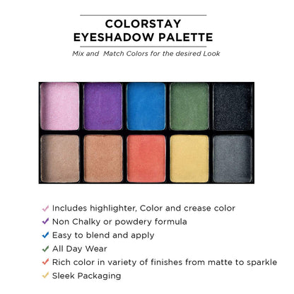 Revlon Colorstay Not Just Nudes Shadow Palette, Vibrant Hues, 14g