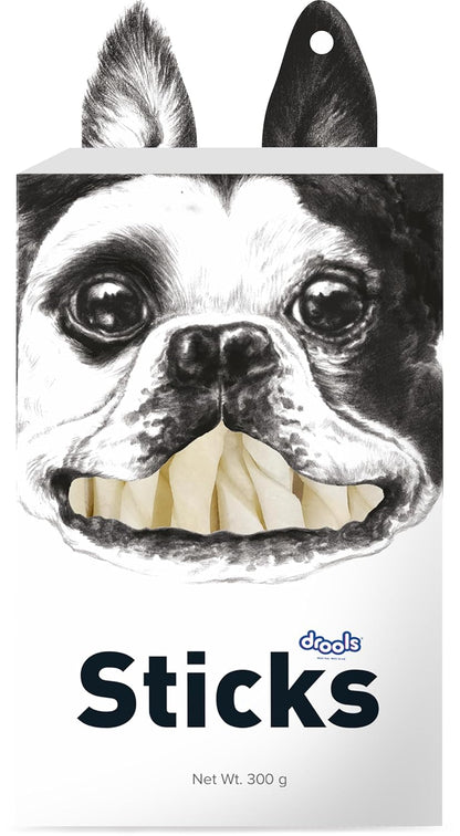 Drools Rawhide Sticks 300g | All Life Stages | Digestive Support | Easy to Chew | Healthy Treats | Training Friendly