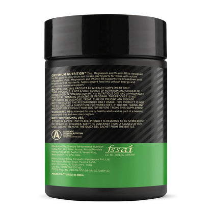 Optimum Nutrition (ON) Zinc Magnesium Aspartate (ZMA) - 60 Capsules, Muscle Strength, Metabolism, Immunity, Vegetarian