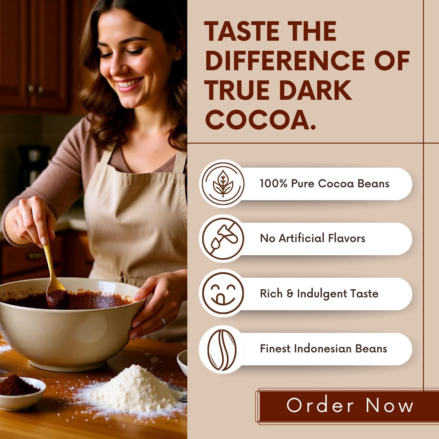 Bliss of Earth 500gm Alkalized Dark Cocoa Powder for Chocolate Cake Making & Chocolate Hot Milk Shake, Unsweetened