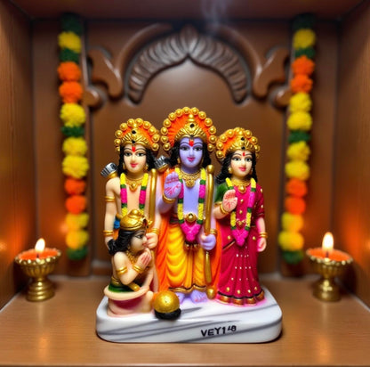UNOVATE Ram Darbar Idol | Ram Sita Murti | Home, Office Temple | 11 cm