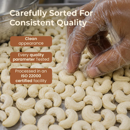 Bolas Whole Cashew Nuts 250g | Kaju Grade W320 | Nutritious & Delicious | Rich in Protein, Magnesium & Phosphorus | Gluten Free | Dry Fruits