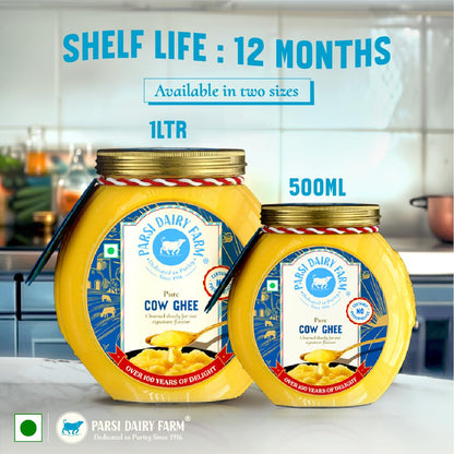 Parsi Dairy Farm's 100% Cow Ghee: Pure and Traditional Desi Ghee With No Preservatives & Vegetarian