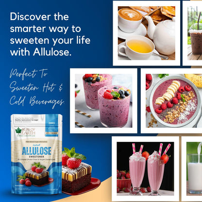 Bliss of Earth Allulose Sweetener 100gm Zero Calorie Keto Sweetener | Natural Sugar Substitute | Zero Glycemic Allulose Powder | Non-GMO, Vegan | Ideal for Baking & Beverages