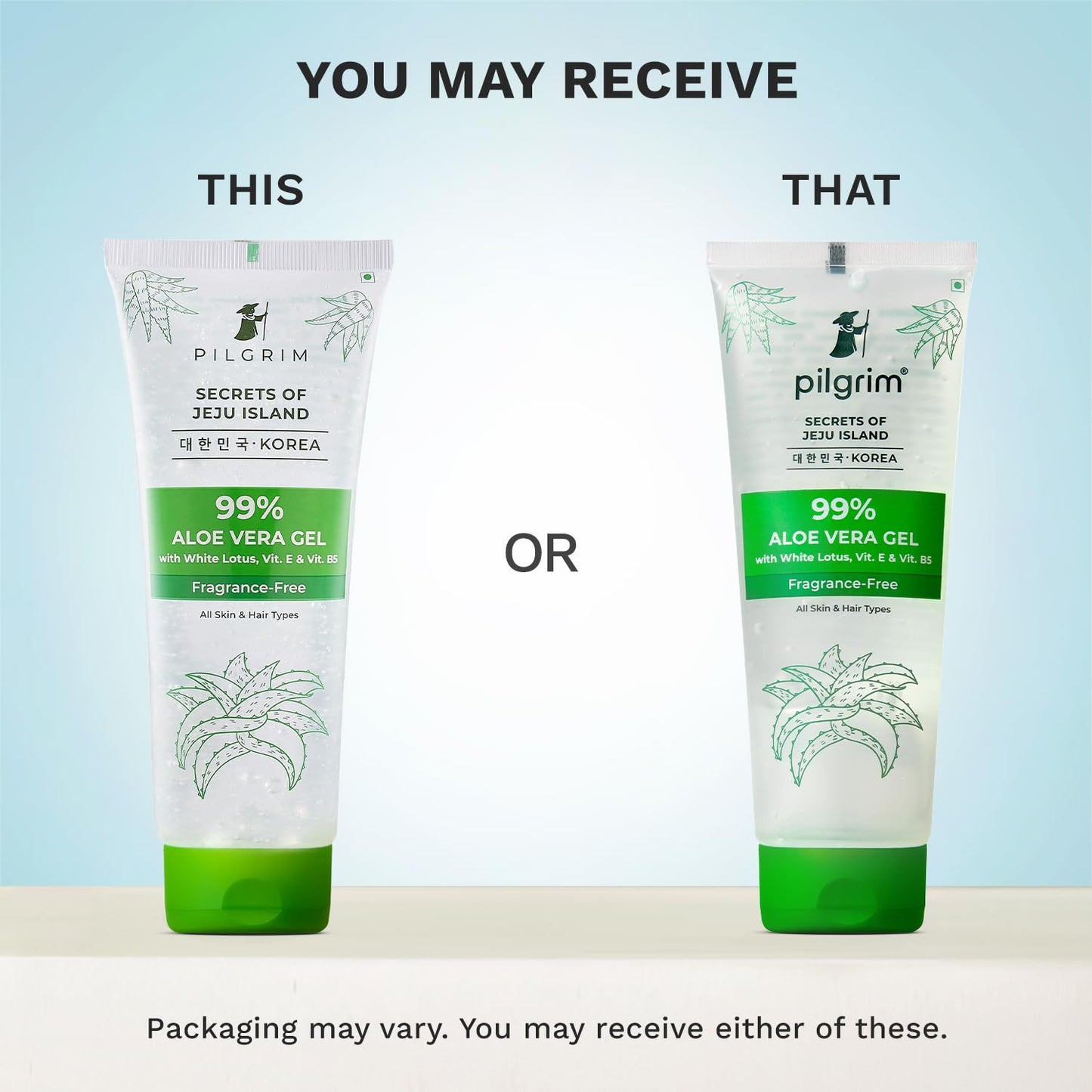 PILGRIM Korean 99% Pure Aloe Vera Gel 200ml with Vitamin E & Vitamin B5 for Face & Hair | Hydrates & Soothes Skin | Conditions & Softens Hair | Free from Parabens, Sulphates, Mineral Oils & Fragrance I For Women and Men