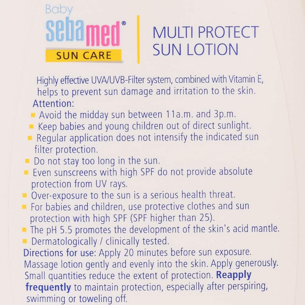 Baby Sebamed - Bottle of 200 ml Sun Lotion