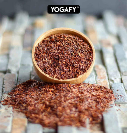 YOGAFY- Rooibos Herbal Tea - 100g Pack || ANTI-INFLAMMATORY || Caffeine-Free - 100% | Natural Ingredients - Flower Based - Farm Fresh | Eco-Conscious Pet Jar Packaging