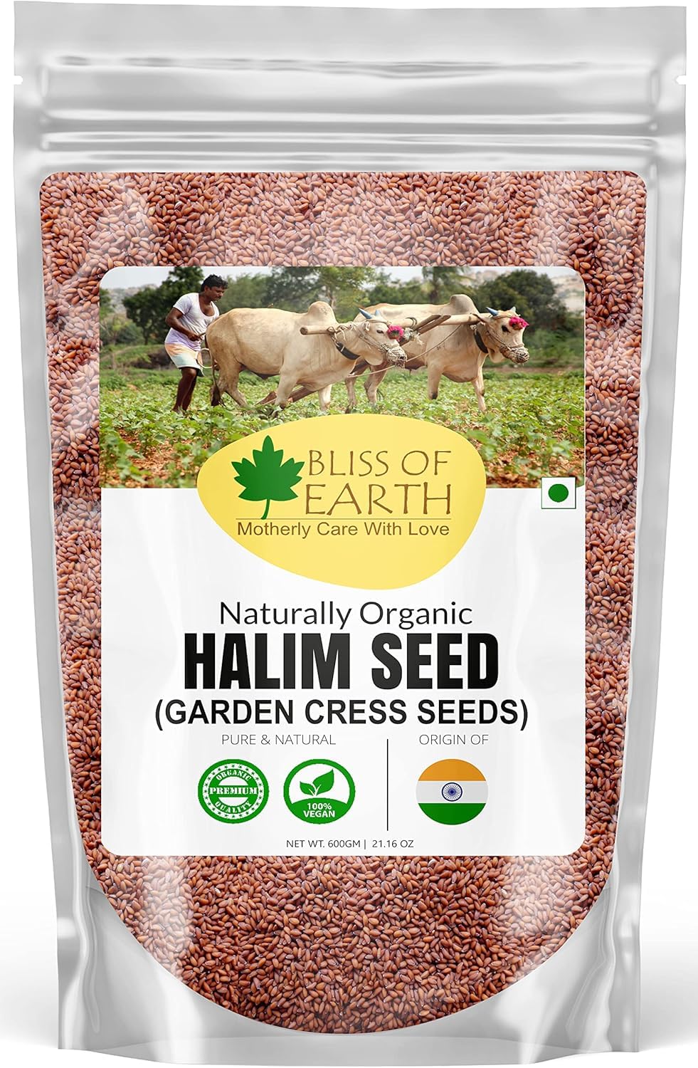 Bliss Of Earth Halim Seeds 600gm Organic for Eating - Natural Aliv Seeds for Hair, Skin Health & Immunity Booster Superfoods
