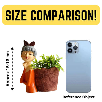 Kawai Homes Showpiece for Home Decor - Cute Table Resin Miniature Decorative Stylish Figurines Items for Living Room Kitchen Kids Bedroom Study Room Decoration Accessories (Basket Girl)