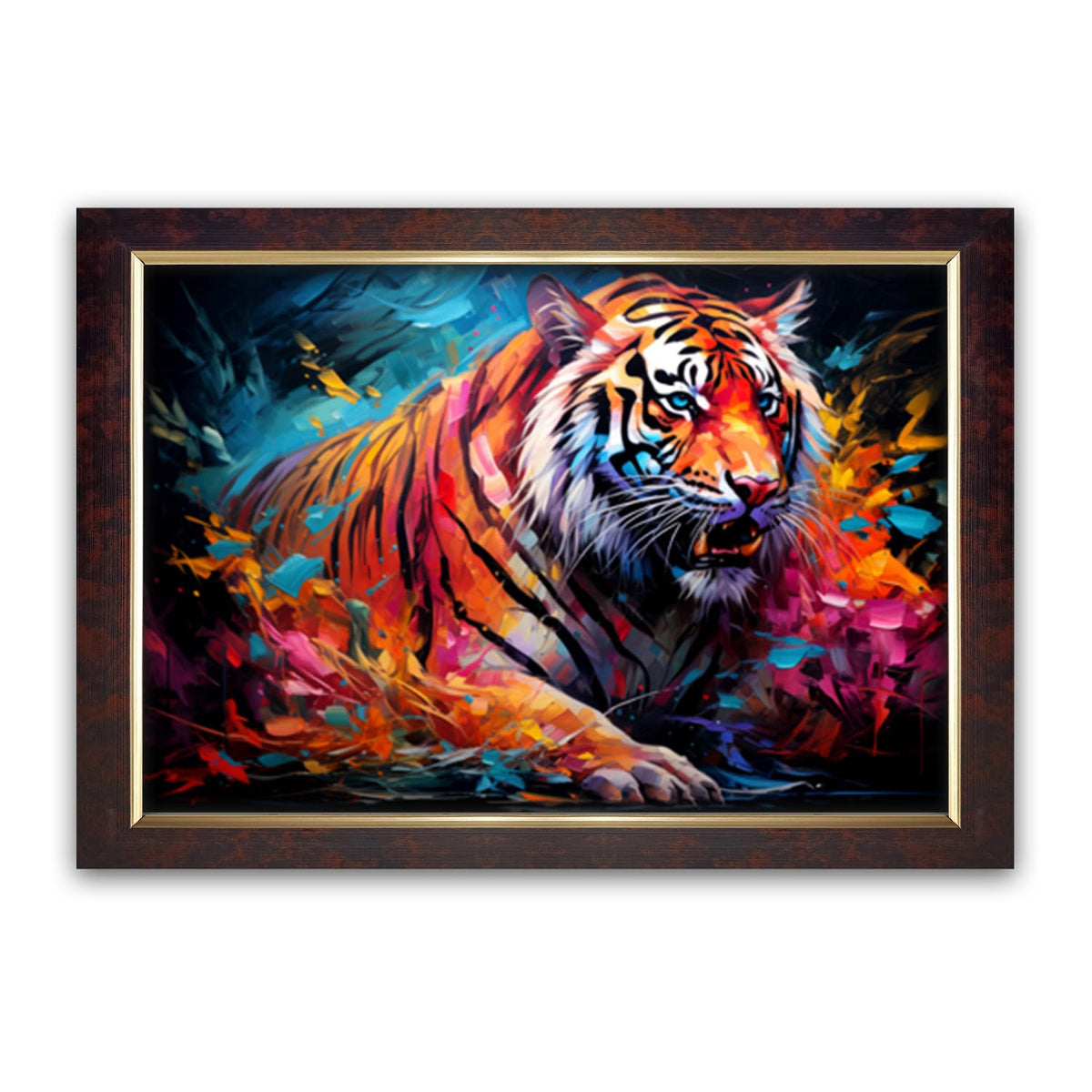 Premium Sparkle Lamination, Tiger Photo Frame, Copper Gold, 14x20 Inch 24248