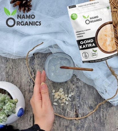 Namo Organics Gond Katira Pure - 250 Gm | Cooling Properties | 100% Natural Superfood Edible Gum