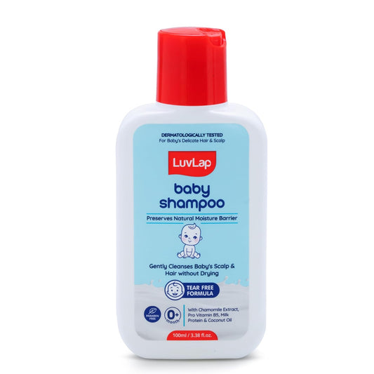 LuvLap Milky Soft Baby Shampoo , Tear Free Formula, with Milk Protein, Vitamin E & Coconut Oil, Shea Butter & Chamomile, Gentle Care for Baby's Soft Hair, No Paraben, Dermatologically Tested