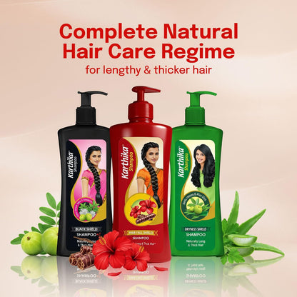 Karthika Hairfall Shield Shampoo with Shikakai & Hibiscus – 1L | Herbal Anti-Hairfall Shampoo for Strong & Healthy Hair | Natural Care for Men & Women