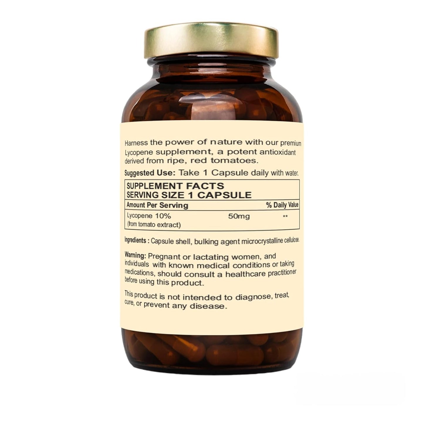 Nutraliebe Lycopene Extract 50mg - High Potency Antioxidant Support, 90 Capsules
