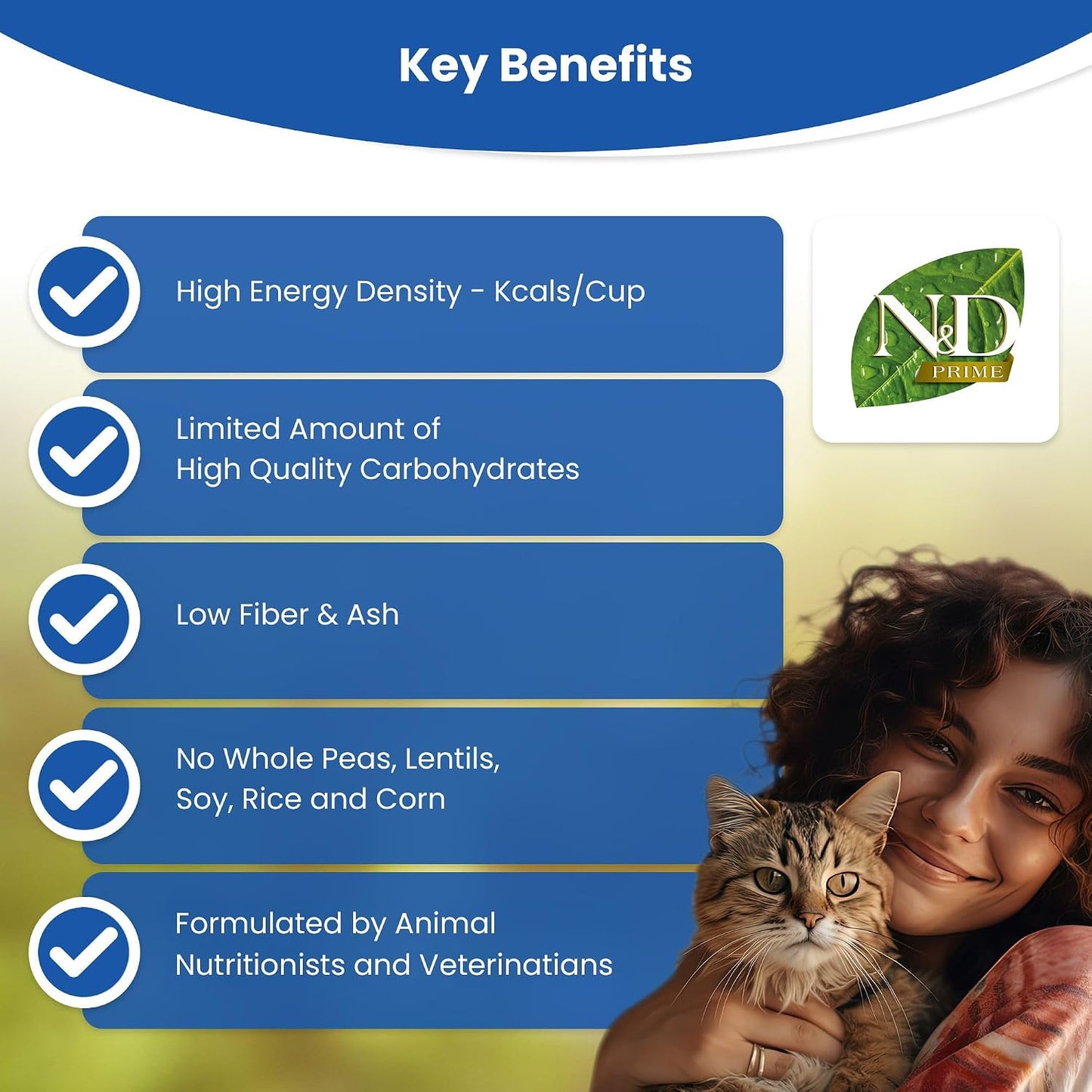 Farmina N&D Prime Adult Cat Food | Grain-Free, Low Glycemic | Chicken & Pomegranate |for a Strong Immune System| Complete Nutrition for Adult Cats | 0.3kg