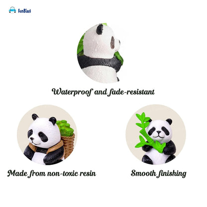 Panda Miniature Figurines - Decorative Showpiece, Gift for Him/Her, Diwali Deepwali New Year Home Decor, Bedroom, Living Room, Office, Table, Car Dashboard (Style-B)
