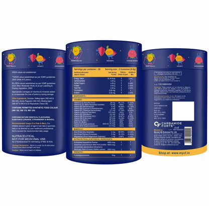 Carbamide Forte Multivitamin For Kids | Multivitamin Gummies For Kids | Multivitamin Gummies For Immunity | Vitamin Gummies For Immunity With No Added Sugar | 60 Gummy Bears
