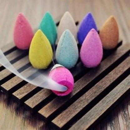 Handicrafts Villa Smoke Backflow Cone Incense Holder Decorative Showpiece with 10 Free Smoke Backflow Scented Cone Incenses (red) Polyresin
