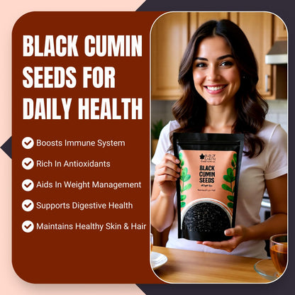 Bliss of Earth Certified Organic Black Cumin Kalonji Seeds, Nigella Seeds, 250GM