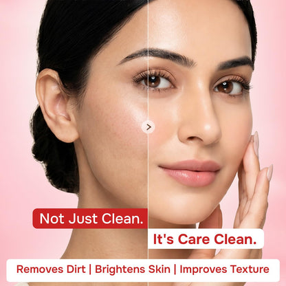 Swiss Beauty Care Juicy Glow Face Wash | Strawberry + Glycolic Acid | Removes Dirt & Grime | Refreshes and Revitalises Refines Skin Texture | Gently Exfoliates - 100g