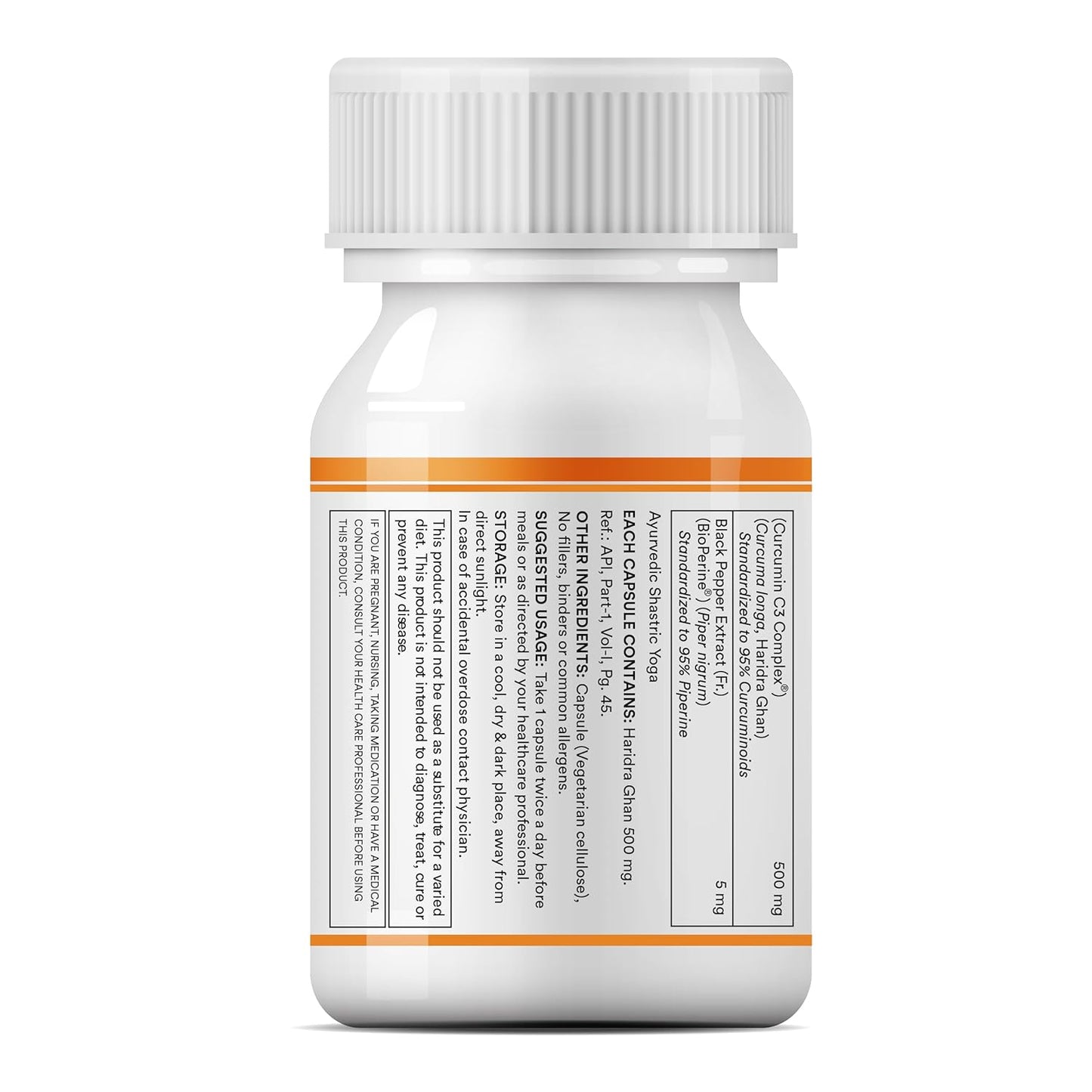 INLIFE Curcumin C3 Complex (95% Curcuminoids) 500 mg Turmeric with BioPerine (Piperine) Extract Supplement 5 mg - 60 Capsules (Pack of 1)