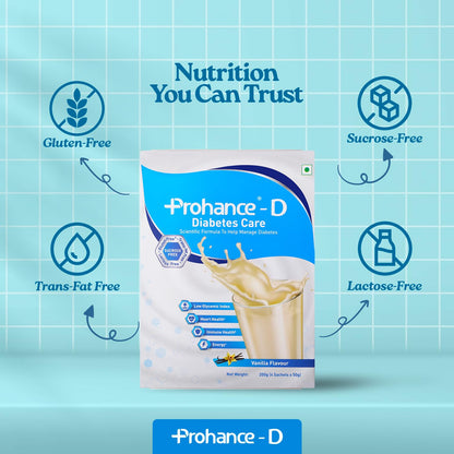 Prohance D Dietary Supplement for Diabetes Management Vanilla, 200 g