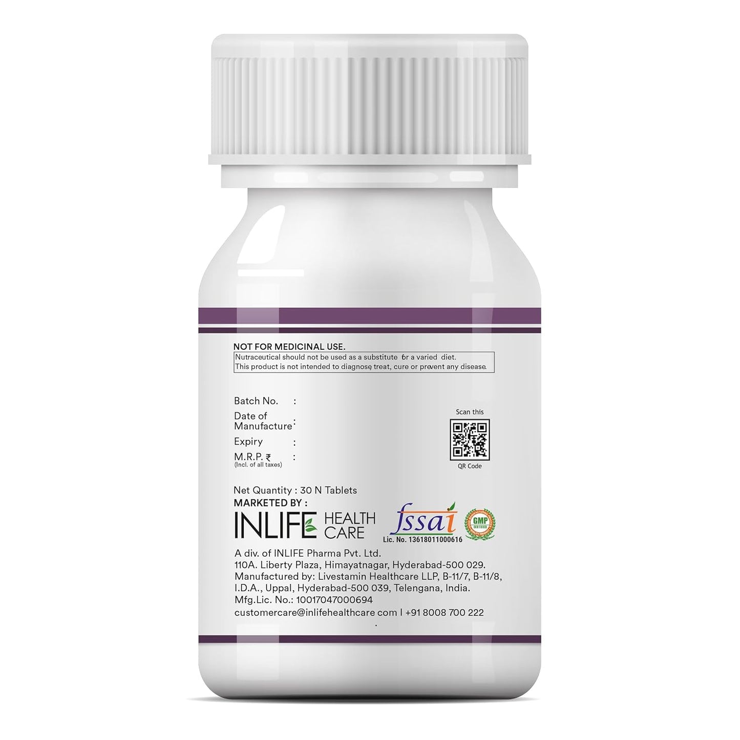 INLIFE Coenzyme Q10 100mg | CoQ10 Ubiquinone Supplement for Energy Management | Antioxidant for Men and Women - 30 Chewable Tablets (Pack of 1)