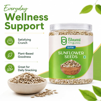 Bhumi Organic Premium Sunflower Seeds – 500GM