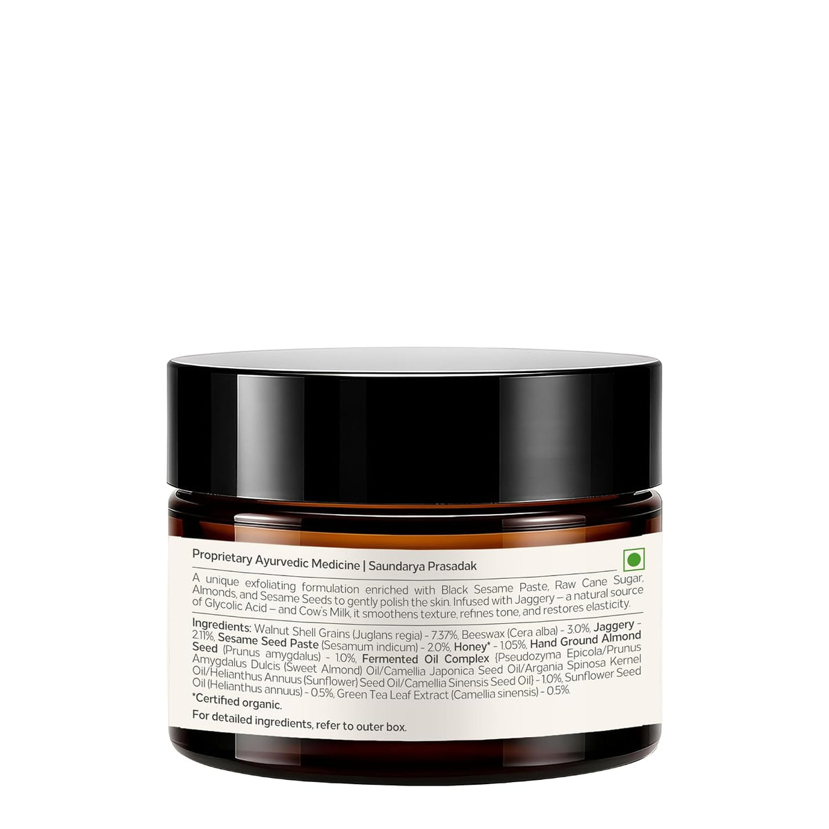Forest Essentials Nourishing Facial Scrub Black Sesame & Jaggery | Ayurvedic Gentle Daily Face Exfoliator | Deeply Moisturising Face Scrub for Normal to Dry Skin