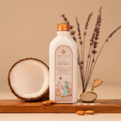 Baby Forest Nanhi Champi Baby Hair Oil | With 10 Ayurvedic Herbs & Oils Including Argan, Fenugreek & Bhringraj | Natural Hair Growth Oil for Babies | Derma Safe, Vegan, Cruelty-Free | 200ml