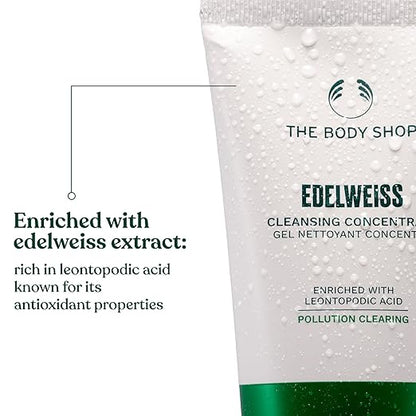 The Body Shop Edelweiss Cleansing Concentrate – Facial Cleanser – Gently Cleanses Tired, Dehydrated Skin– Vegan – 100ml