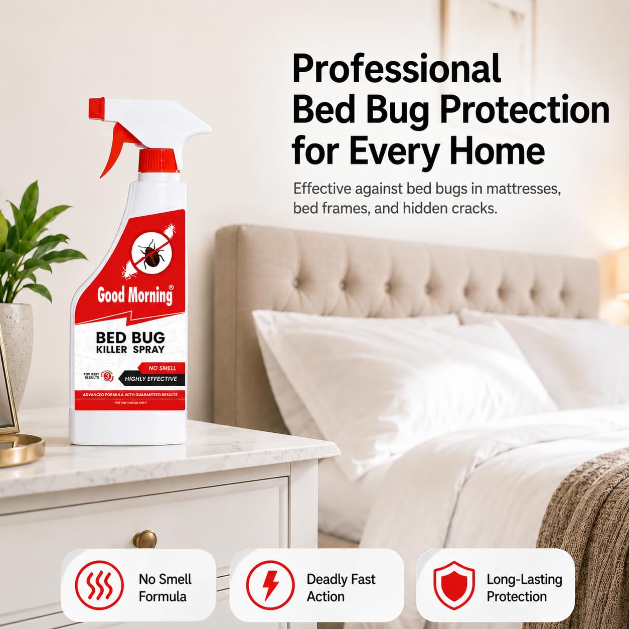 Good Morning Bed Bug Killer Spray 400 ml | Bed Bug Control for Home & Commercial Use