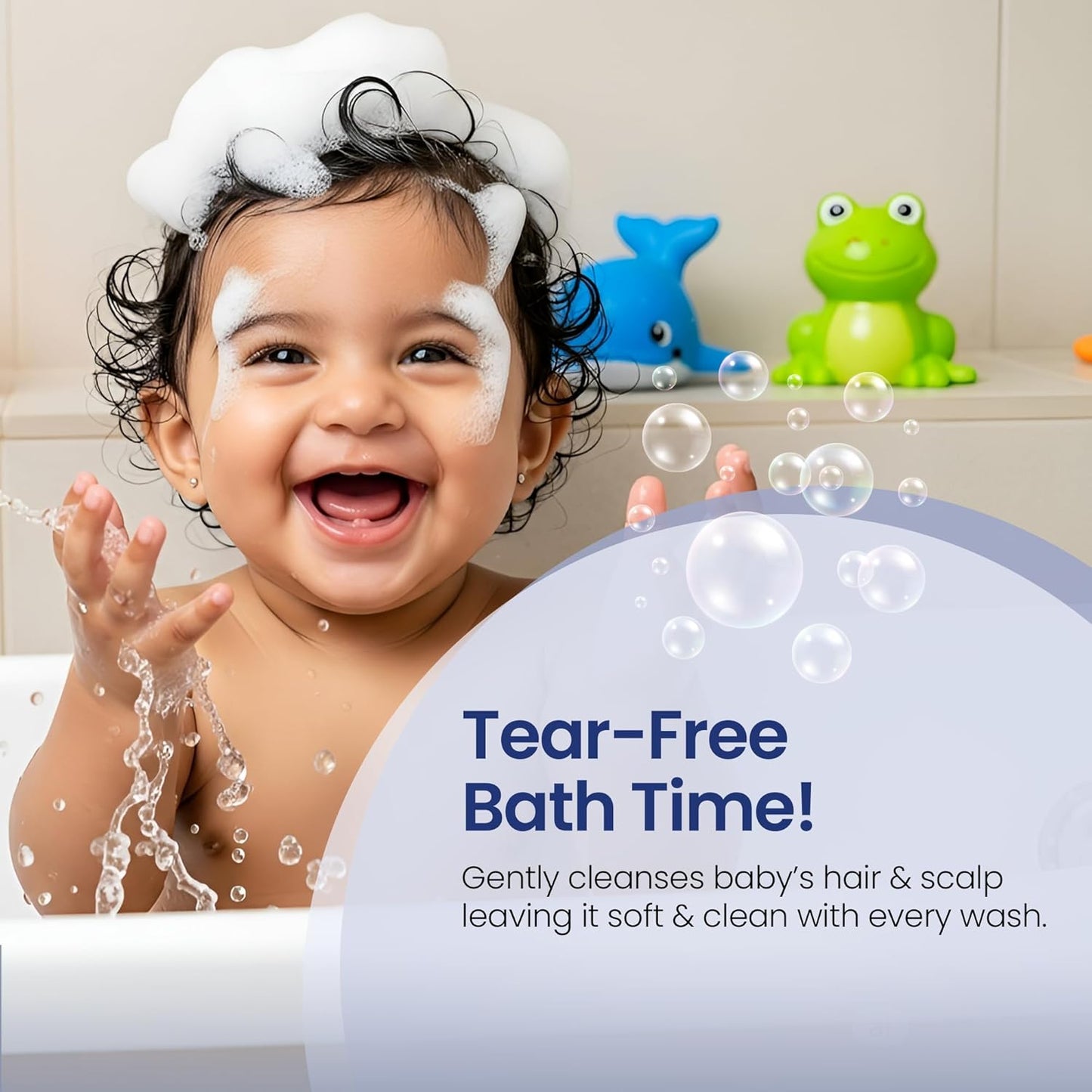 Mother Sparsh Natural Care Baby Shampoo-400ml | Tear Free Shampoo for Babies With Organic Coconut Oil, Calendula & Avocado | Suitable for Newborn Sensitive Skin