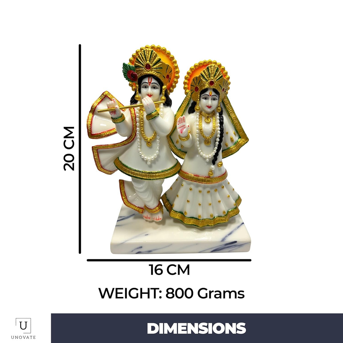 UNOVATE Radha Krishna Idol for Gift, Home Decor | Radha Krishna Statue