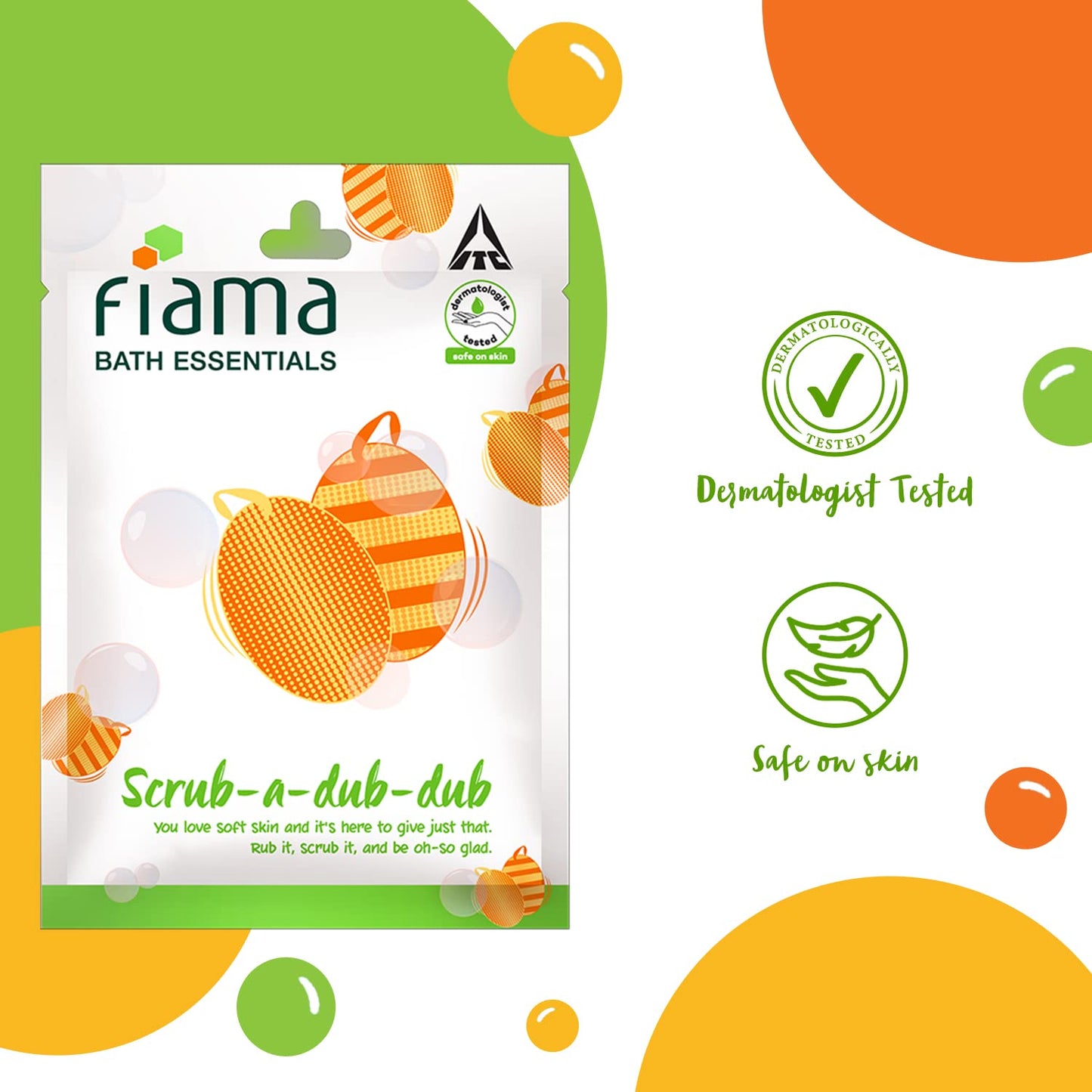 Fiama Bath Essentials Scrub-A-Dub-Dub Bathing Scrub, Dermatologist Tested, Safe on Skin, Pack of 1