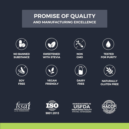 Quality and manufacturing excellence icons with corresponding labels on a dark background