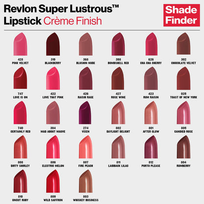 REVLON Super Lustrous Matte Lipstick, 80% Conditioning Ingredients, intance color, Waterproof, Long-Lasting, 100% Vegan Lipstick, Superstar brown (411), 4.25 gm