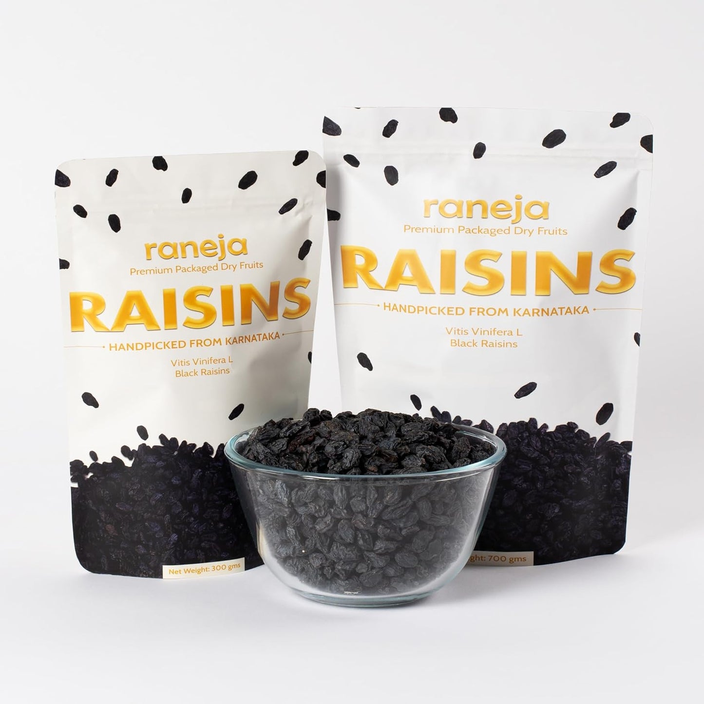 Raneja Premium Afghani Seedless Black Raisins 300g | High in Antioxidant Kali Kishmish/Kismis Dry Fruits, Healthy Snacks | Rich in Fiber & Potassium | Naturally Sweet & Tasty