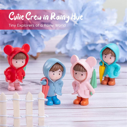 Nostrae Monsoon Miniature Toys & Cute Miniatures Decorative Items | Small Figurines for Home Decor | Desk Decoration Miniature Things, Gifts & Mini Showpieces Desk Decor (Set of 4)