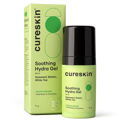 Cureskin Soothing Hydra Gel | Hydrates & Soothes with Seaweed, Betain and White Tea, 17 g (Pack of 1)