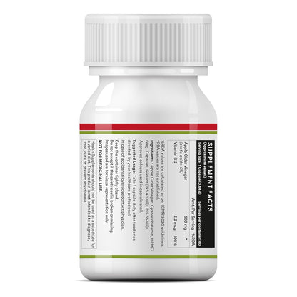 INLIFE Apple Cider Vinegar Supplement | Weight Management, Metabolism, Healthy Digestion | Plant Based Nutrition, 500mg - 60 Vegetarian Capsules (Pack of 1, 60)