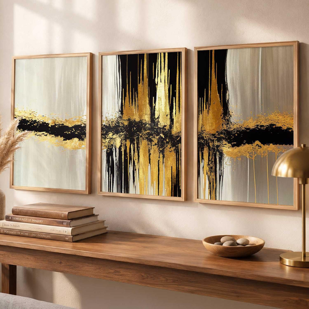 Painting for Wall Decoration - Modern Art Wall Decor Framed Painting for Living Room Bedroom - Framed Wall Posters/Paintings with Frame Set of 3 (Art 5, 10x13 inch)