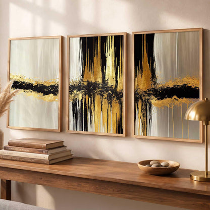 Painting for Wall Decoration - Modern Art Wall Decor Framed Painting for Living Room Bedroom - Framed Wall Posters/Paintings with Frame Set of 3 (Art 5, 10x13 inch)