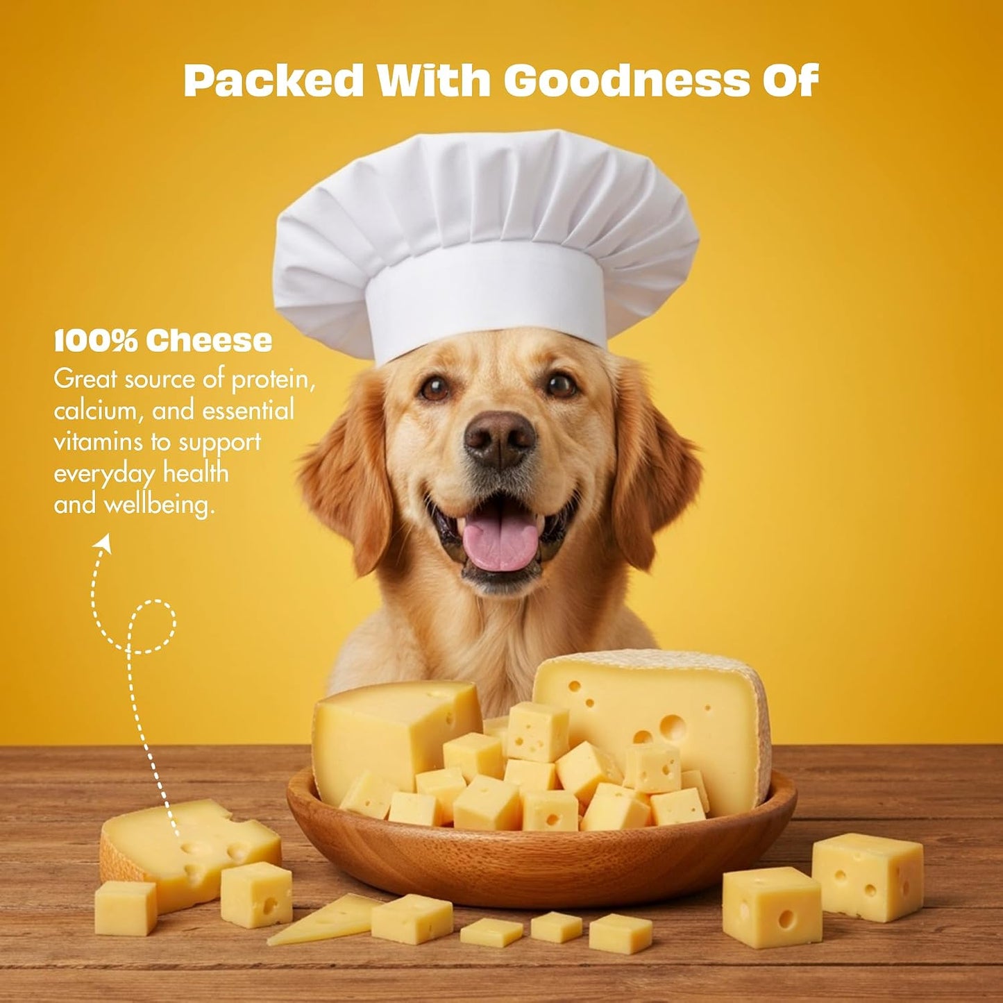 Pawfect Nature's Munch Freeze-Dried Cheese Functional Treats for Dogs- Daily Chomp - 100% Natural- High Protein, Low Fat- 8 Calories per Treat- Grain-Free- Healthy Training Treat(75g/2.65oz)