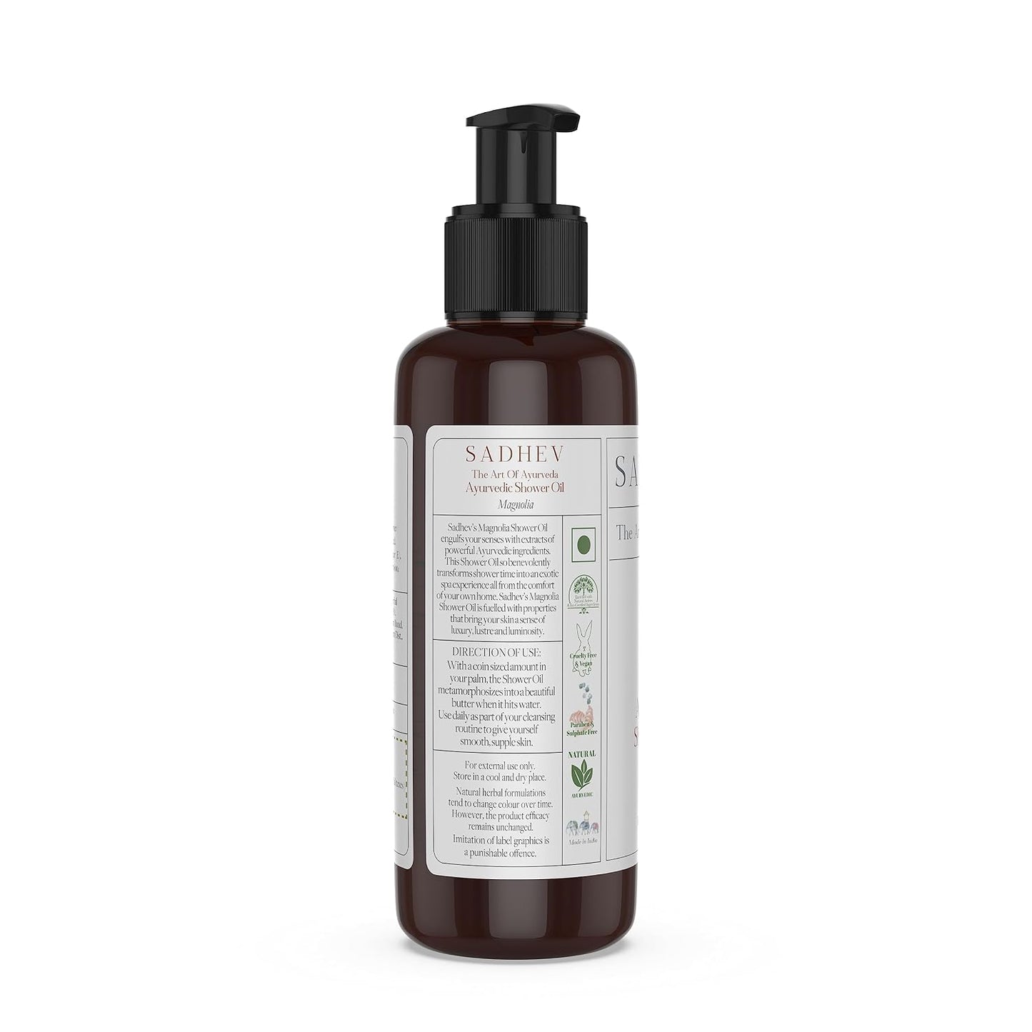 Sadhev Ayurvedic Shower Oil With Goodness Of Magnolia For Hydration And Moistrization