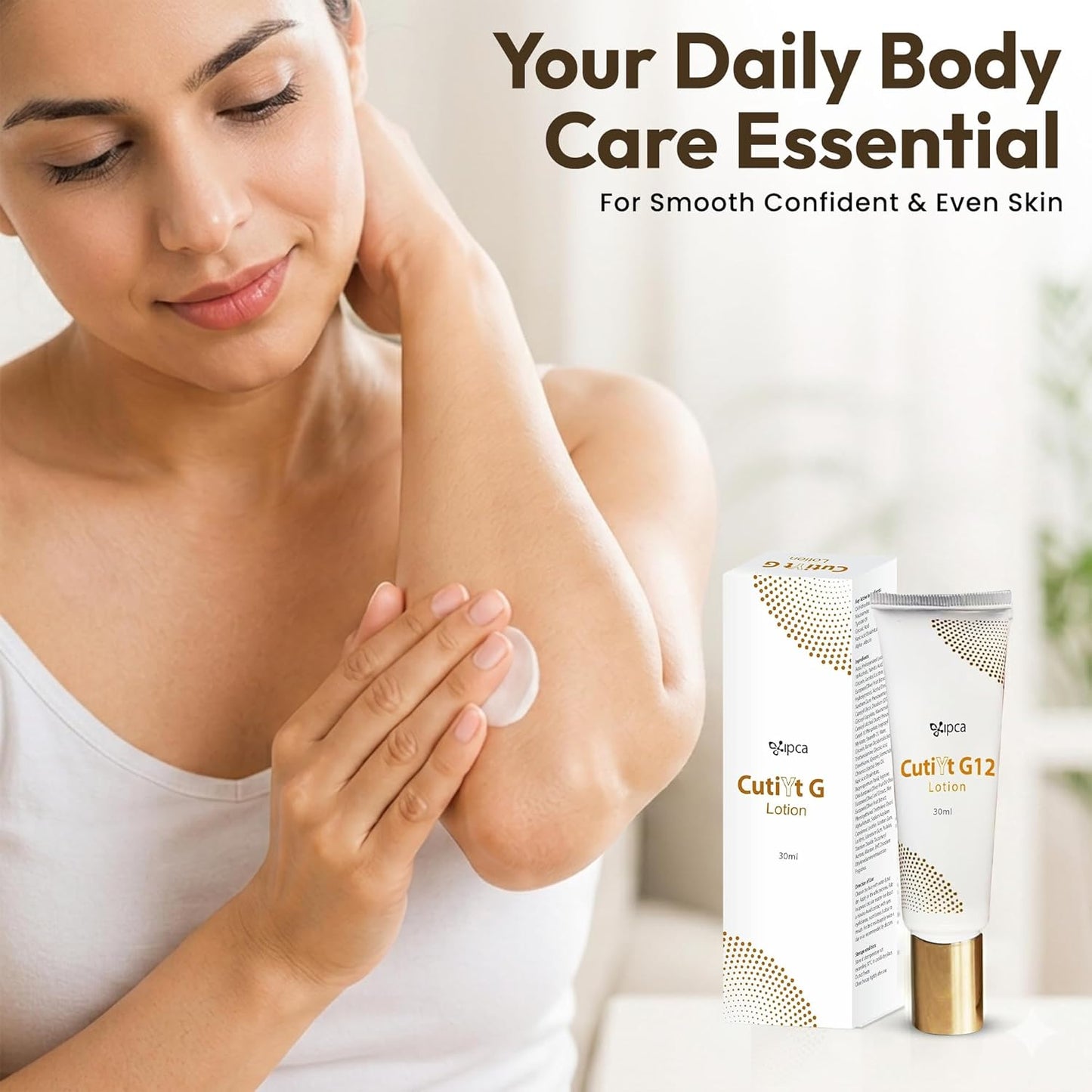 Ipca CUTIYT G12 Lotion – 30ml Body Care Lotion for Uneven Skin Tone & Texture, Helps Reduce Appearance of Dark Patches, Smoothening Formula for Elbows, Knees & Neck