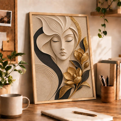 Botanical Woman Face Art -2