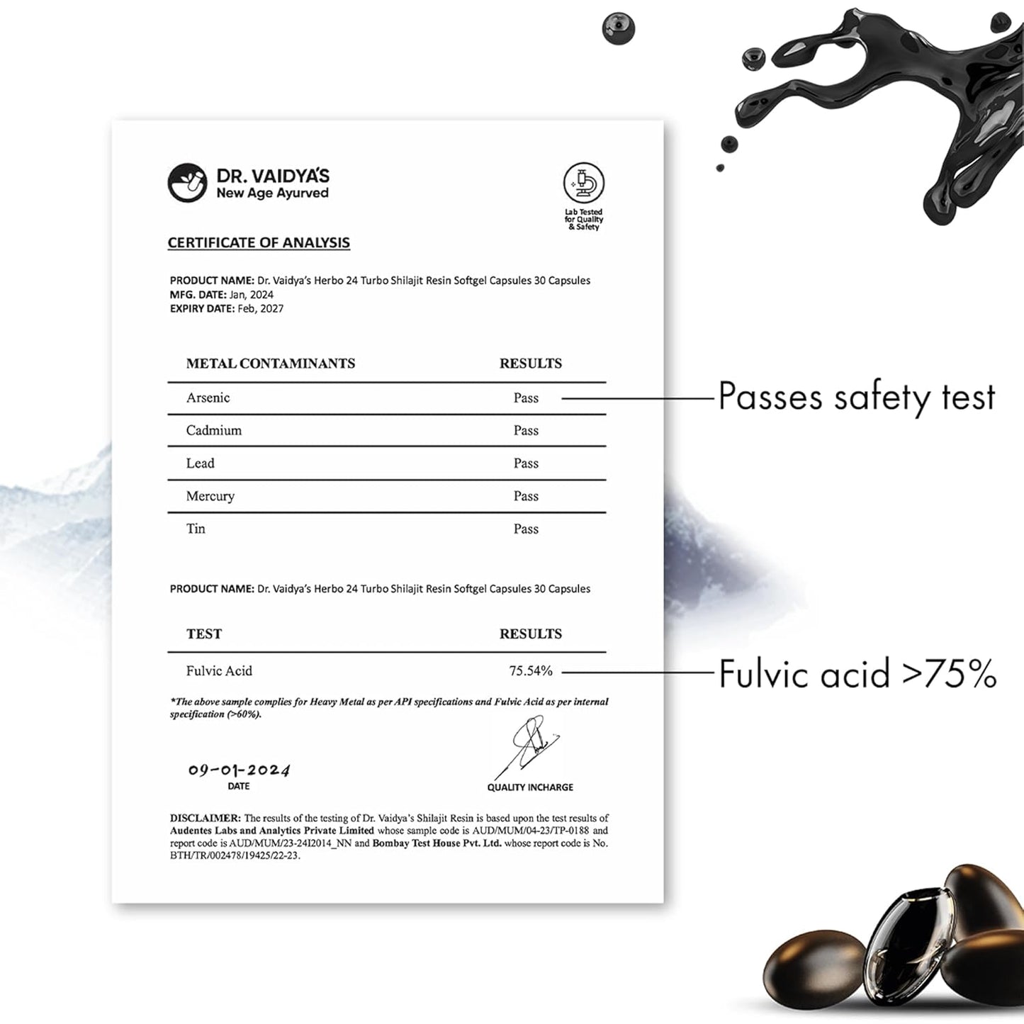 Herbo24Turbo Shilajit Resin in Softgel Capsules, 30 count