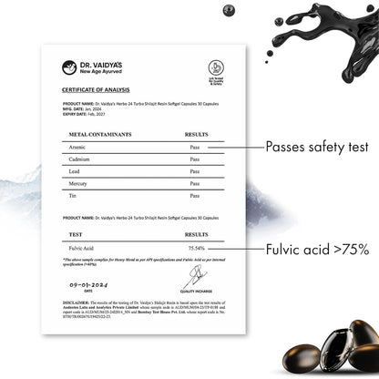 Herbo24Turbo Shilajit Resin in Softgel Capsules, 30 count